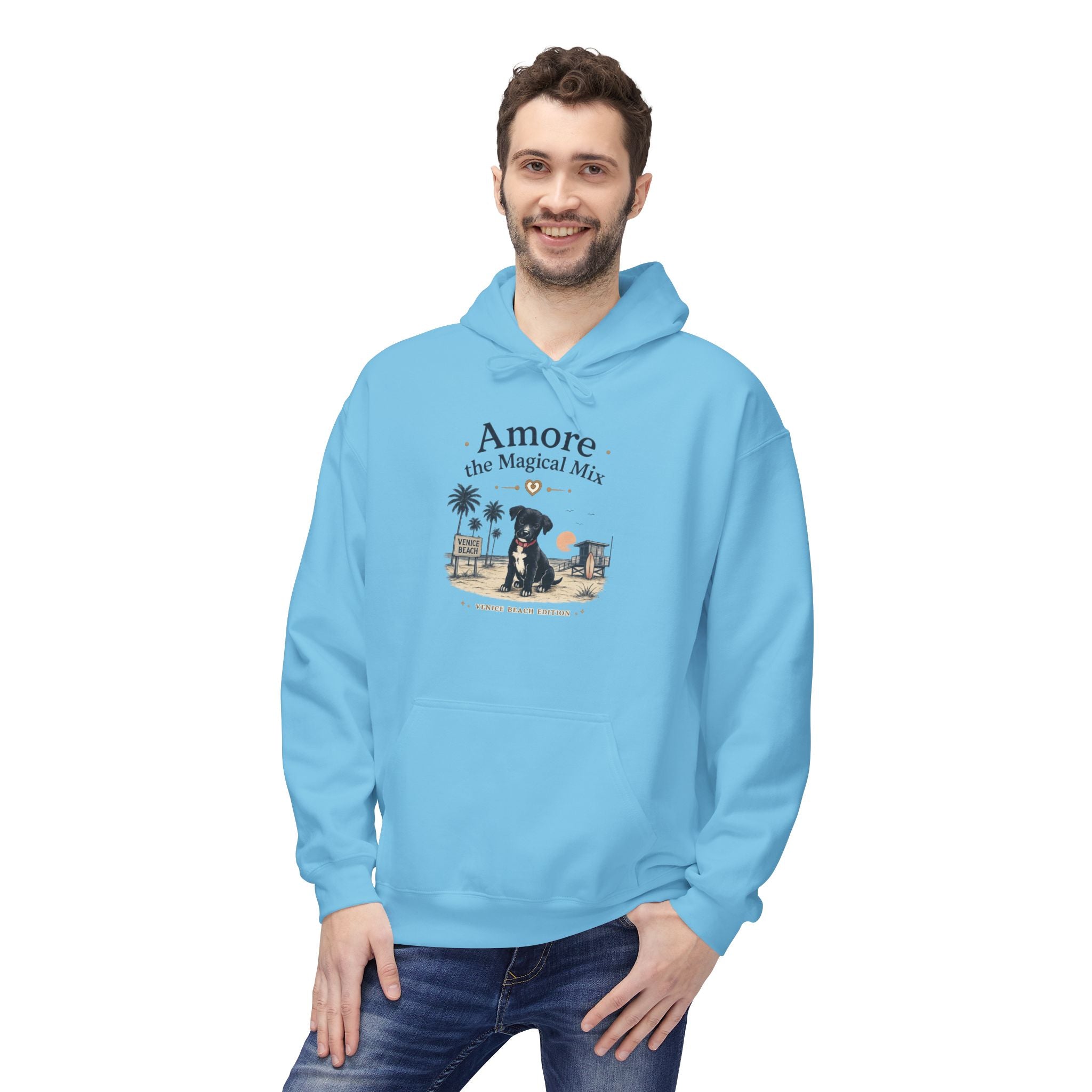 Adult Venice Beach "Amore the Magical Mix" Hoodie Sunset Surf Graphic