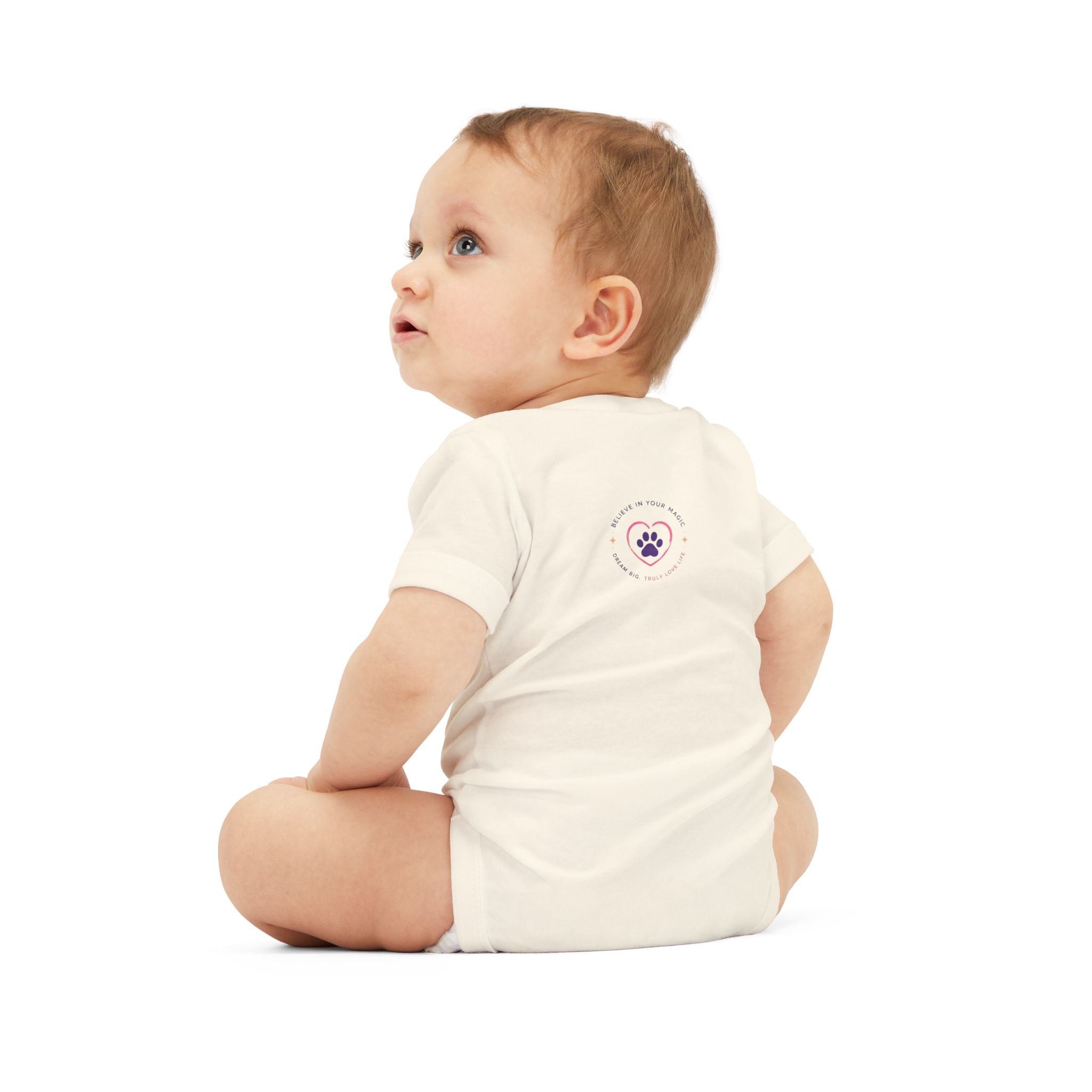Infant Amore the Magical Mix Onesie|  Character Logo Paw Print Accent