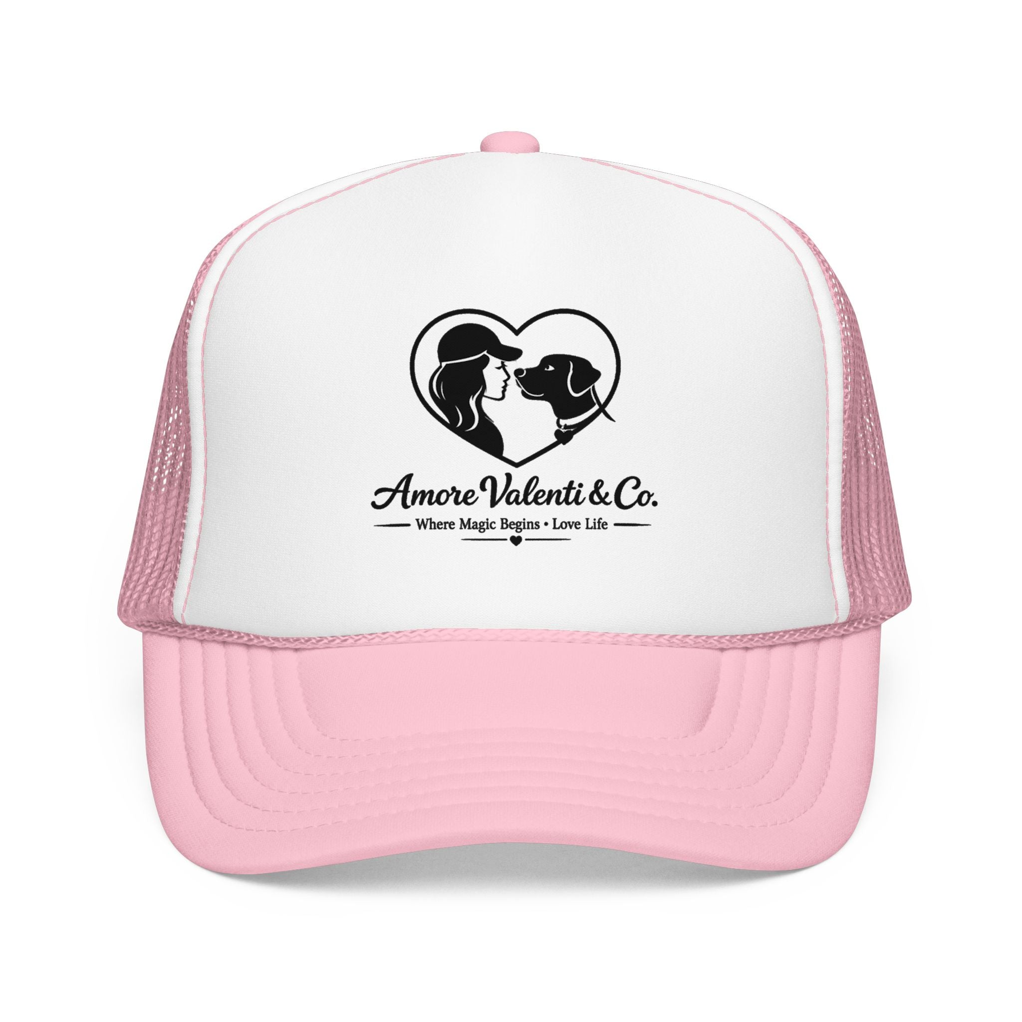 Adult Trucker Hat Amore Valenti & Co. Logo