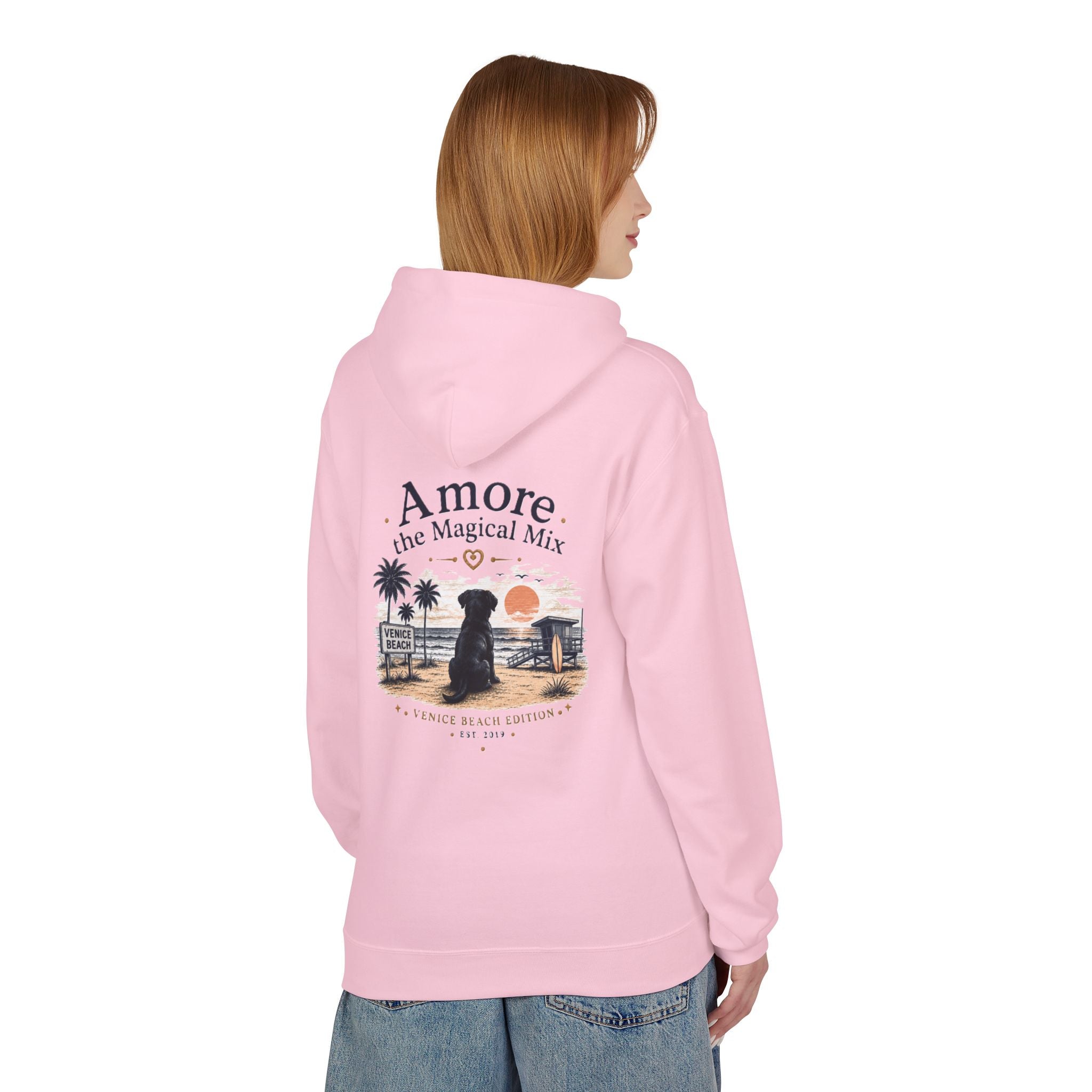 Adult Venice Beach "Amore the Magical Mix" Hoodie Sunset Surf Graphic