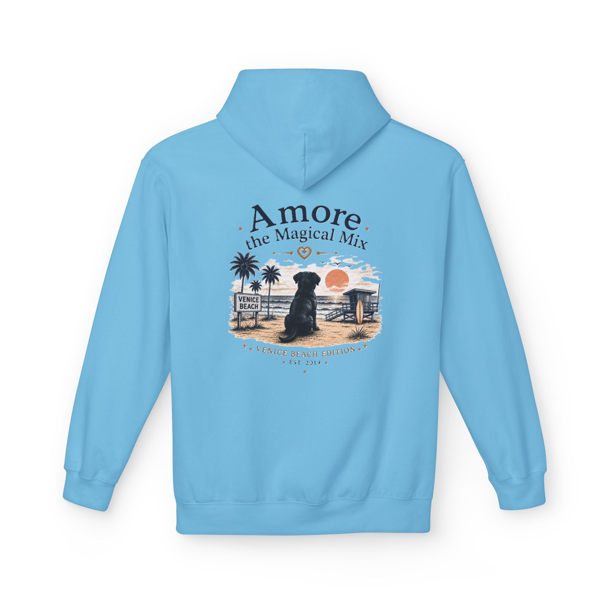 Adult Venice Beach "Amore the Magical Mix" Hoodie Sunset Surf Graphic