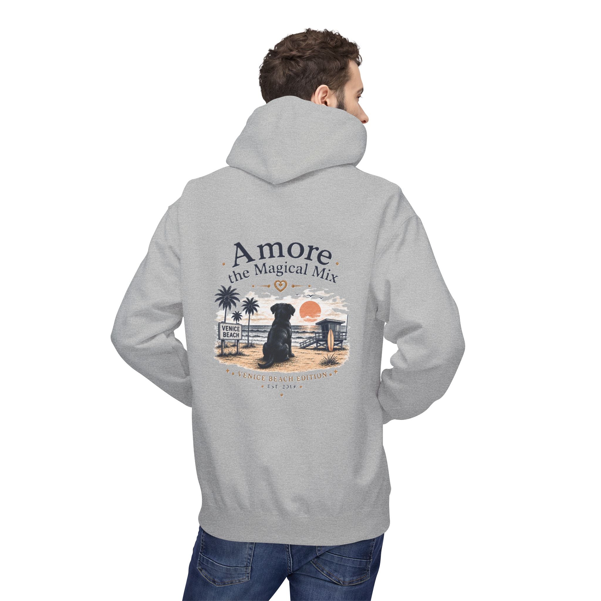 Adult Venice Beach "Amore the Magical Mix" Hoodie Sunset Surf Graphic