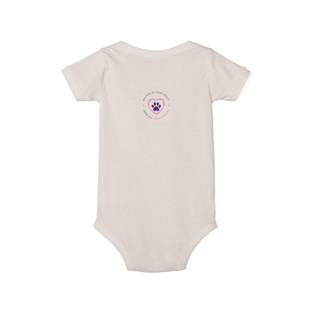 Infant Amore the Magical Mix Onesie|  Character Logo Paw Print Accent