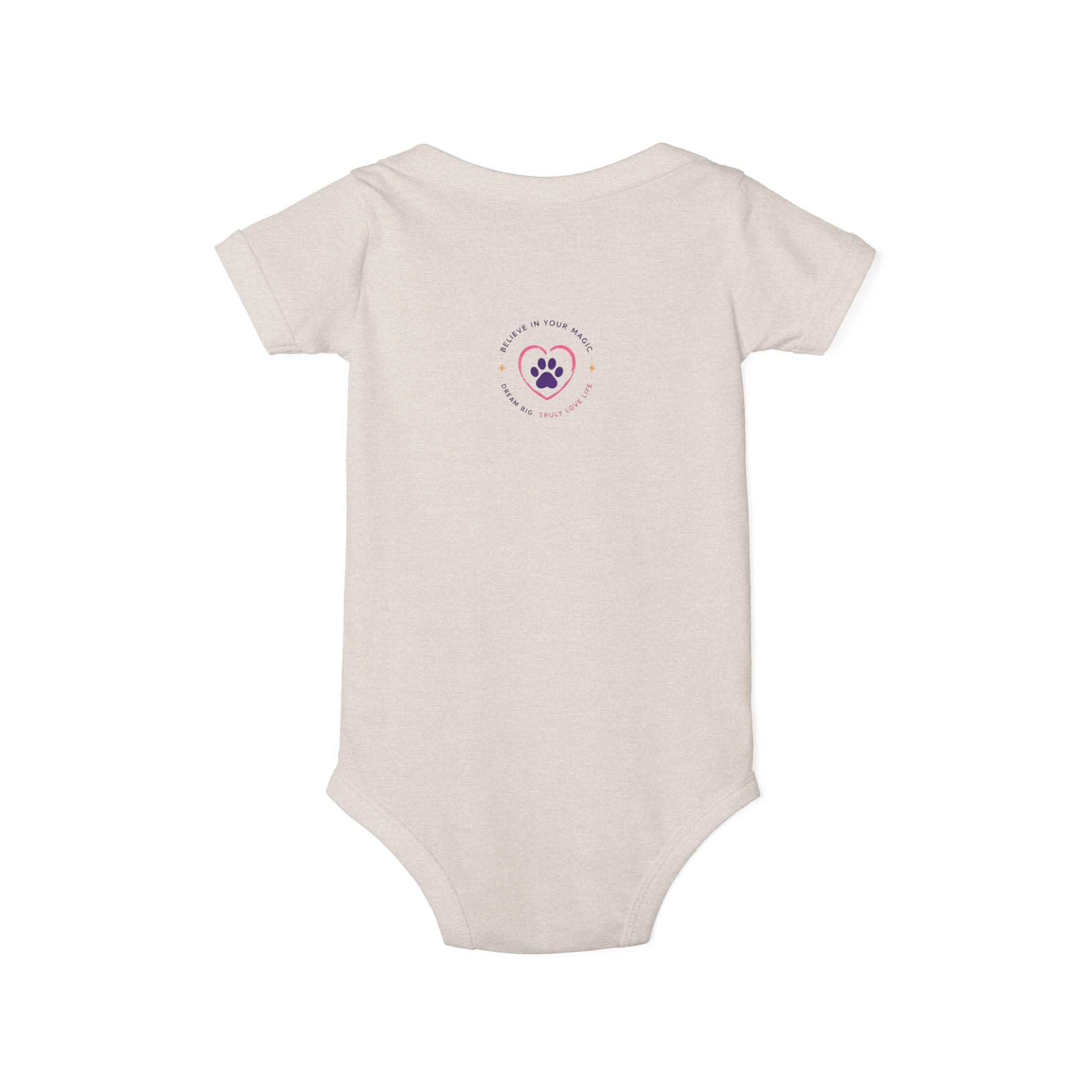 Infant Amore the Magical Mix Onesie|  Character Logo Paw Print Accent