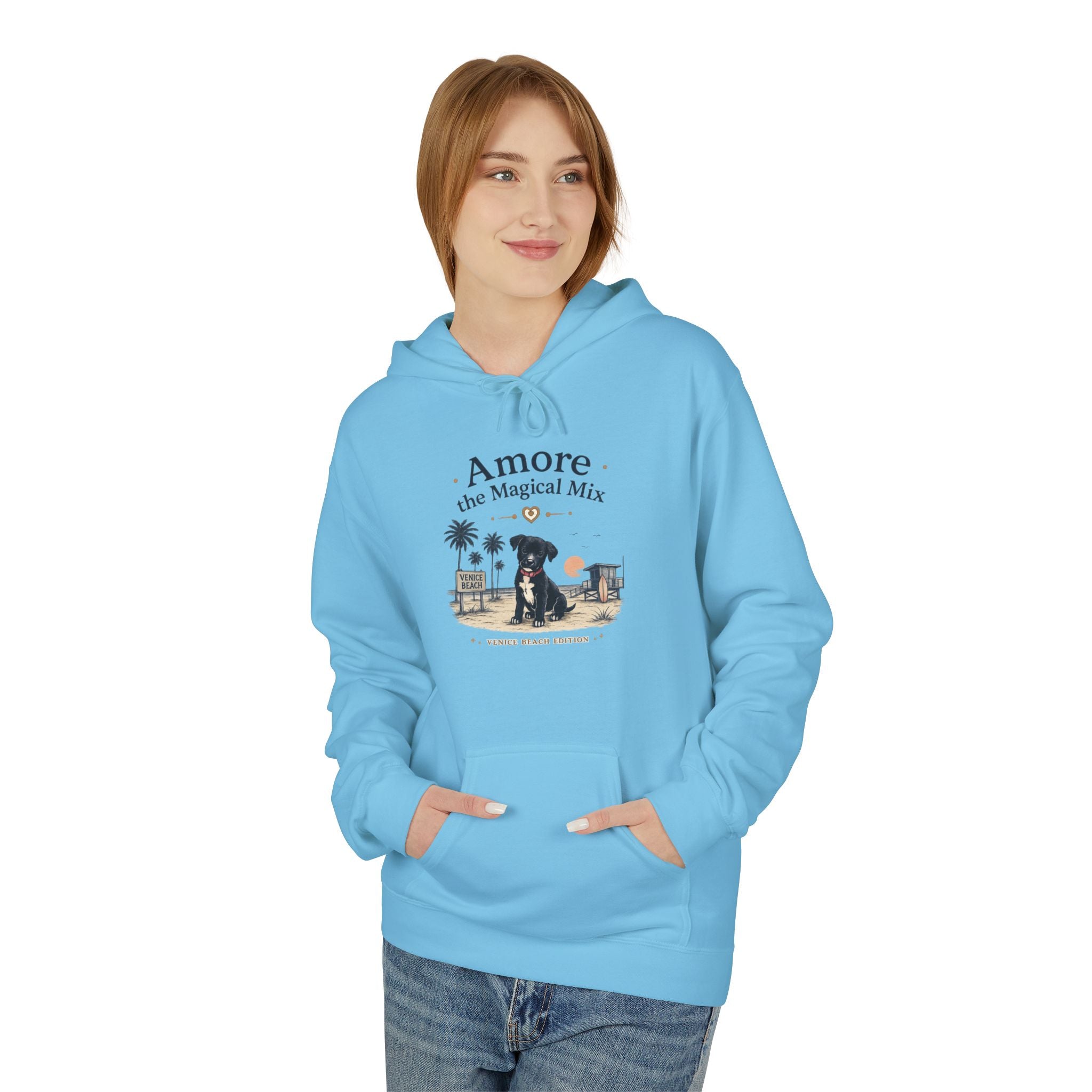 Adult Venice Beach "Amore the Magical Mix" Hoodie Sunset Surf Graphic