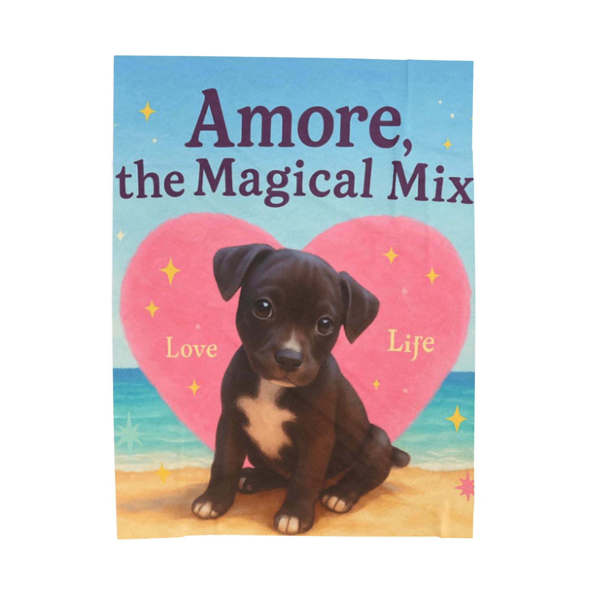 Velveteen Plush Blanket Amore the Magical Mix Love Life