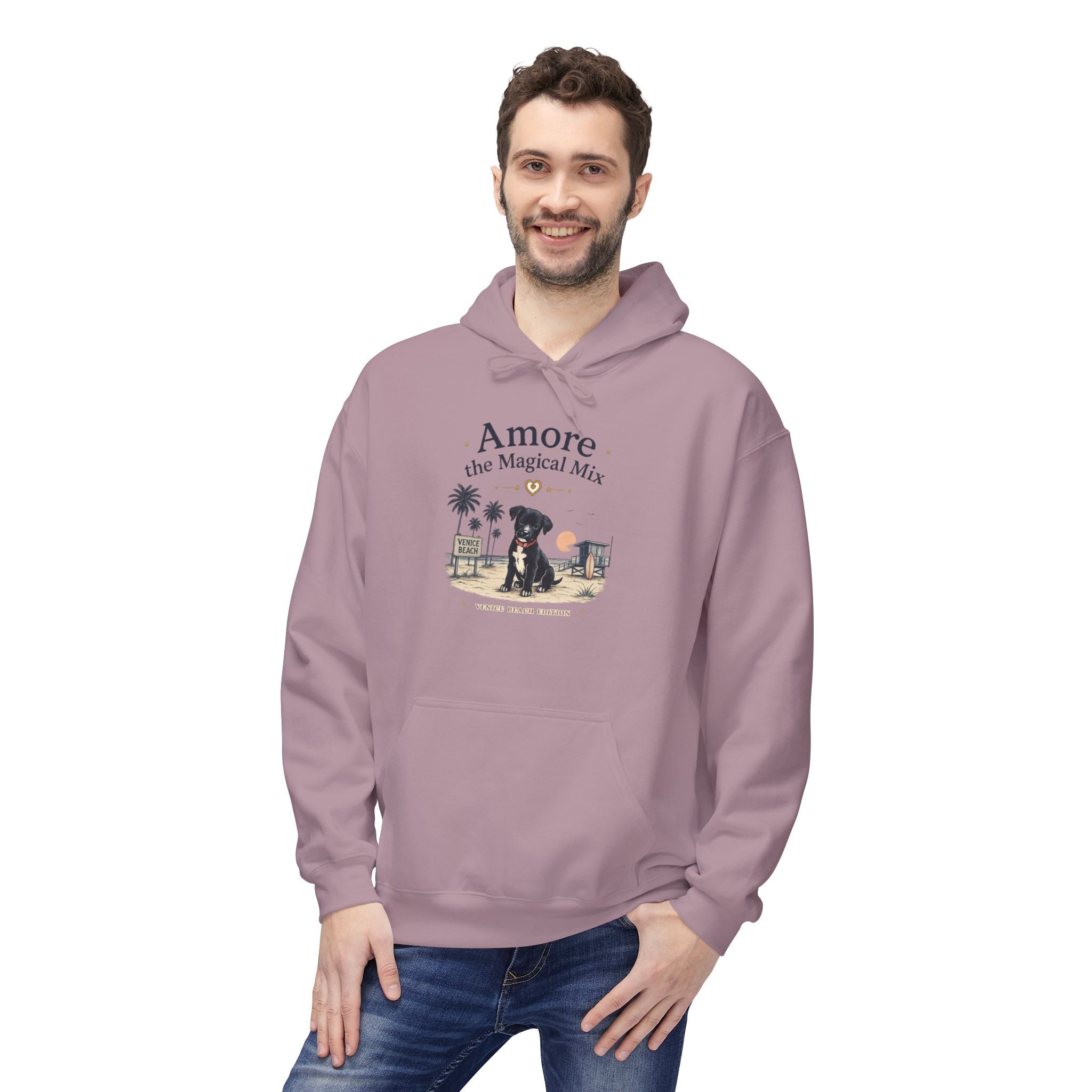 Adult Venice Beach "Amore the Magical Mix" Hoodie Sunset Surf Graphic