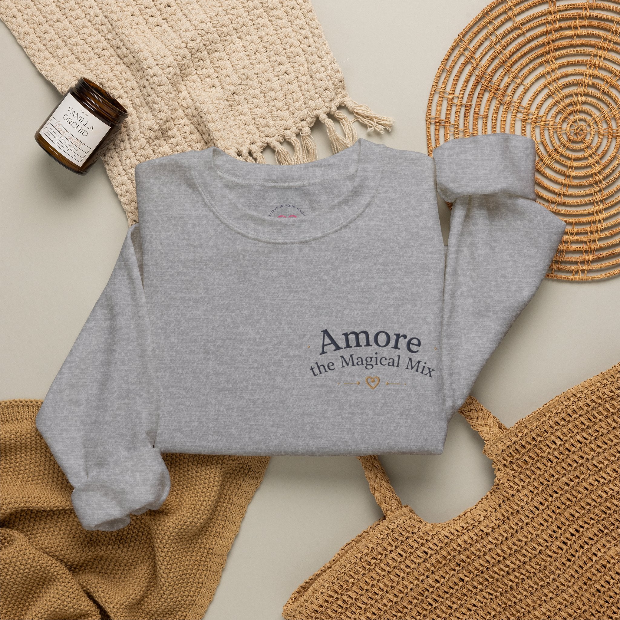 Adult Amore Magical Mix Crewneck Sweatshirt Heart Dreamer Design