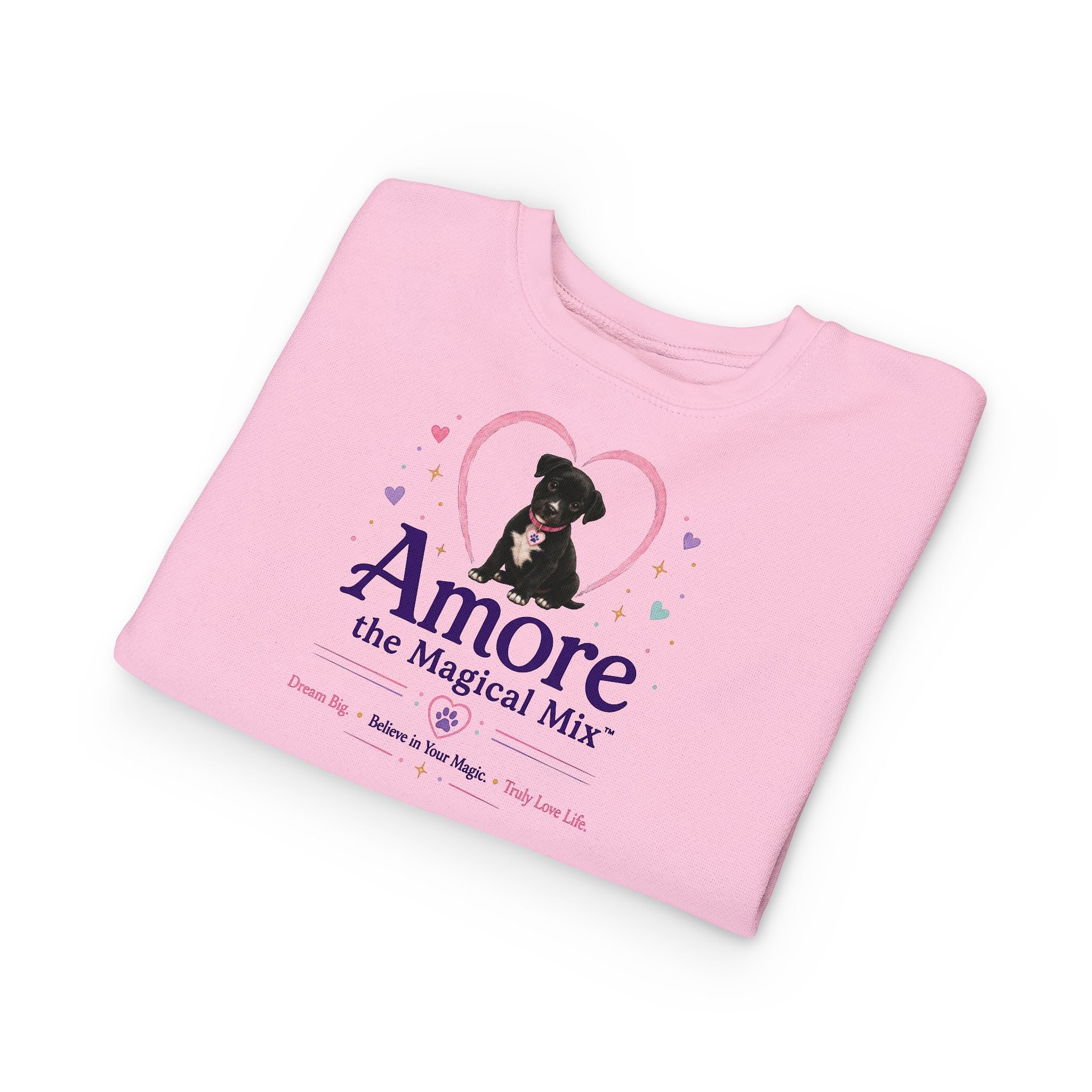 Toddler Amore the Magical Mix Sweatshirt Heart Puppy & paw print