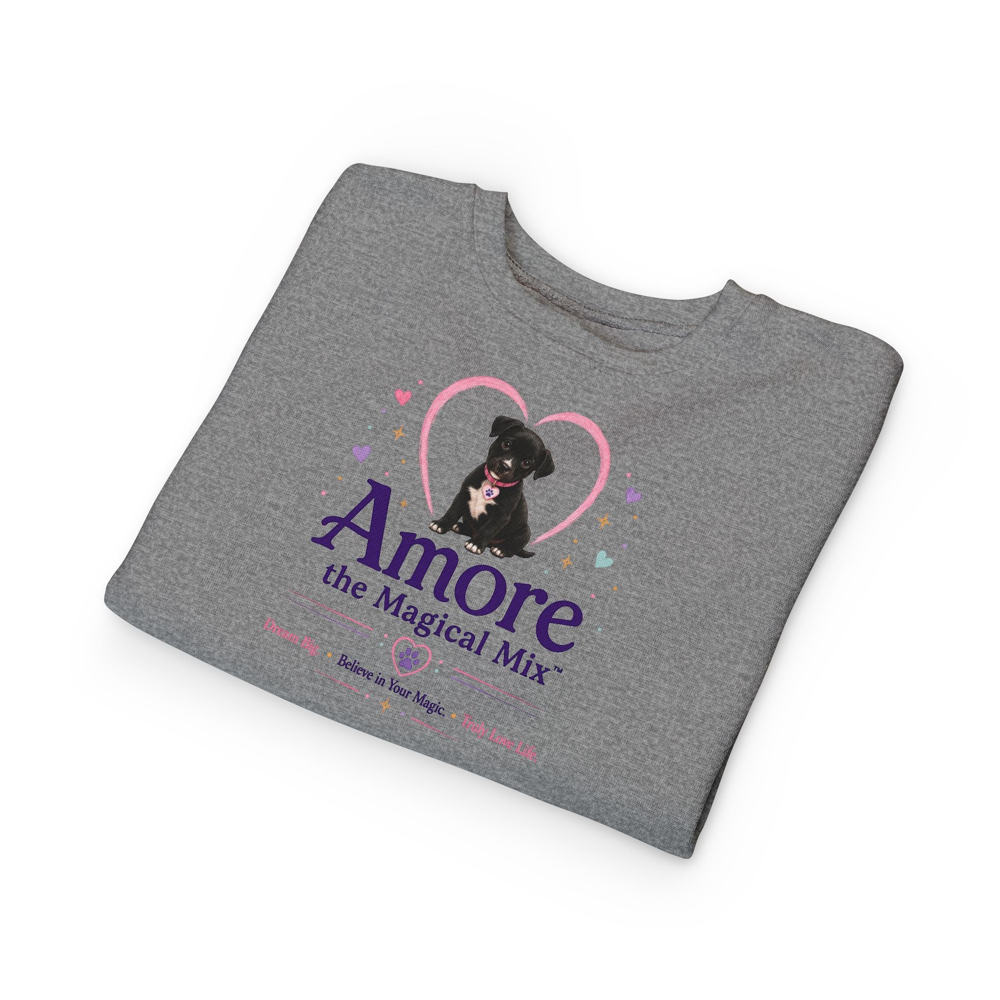 Toddler Amore the Magical Mix Sweatshirt Heart Puppy & paw print