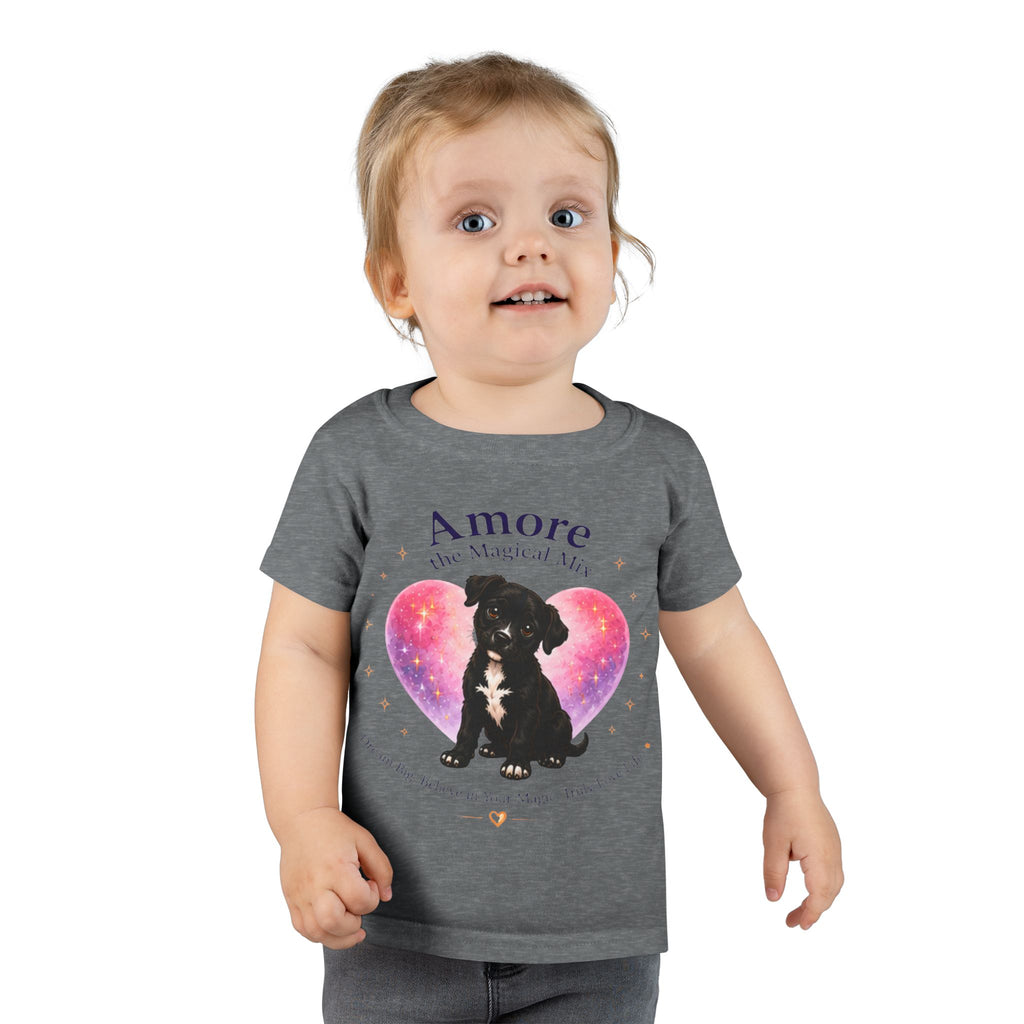 Toddler Amore the Magical Mix T-shirt Heart, Stars & Dog Paw Dreamer Design