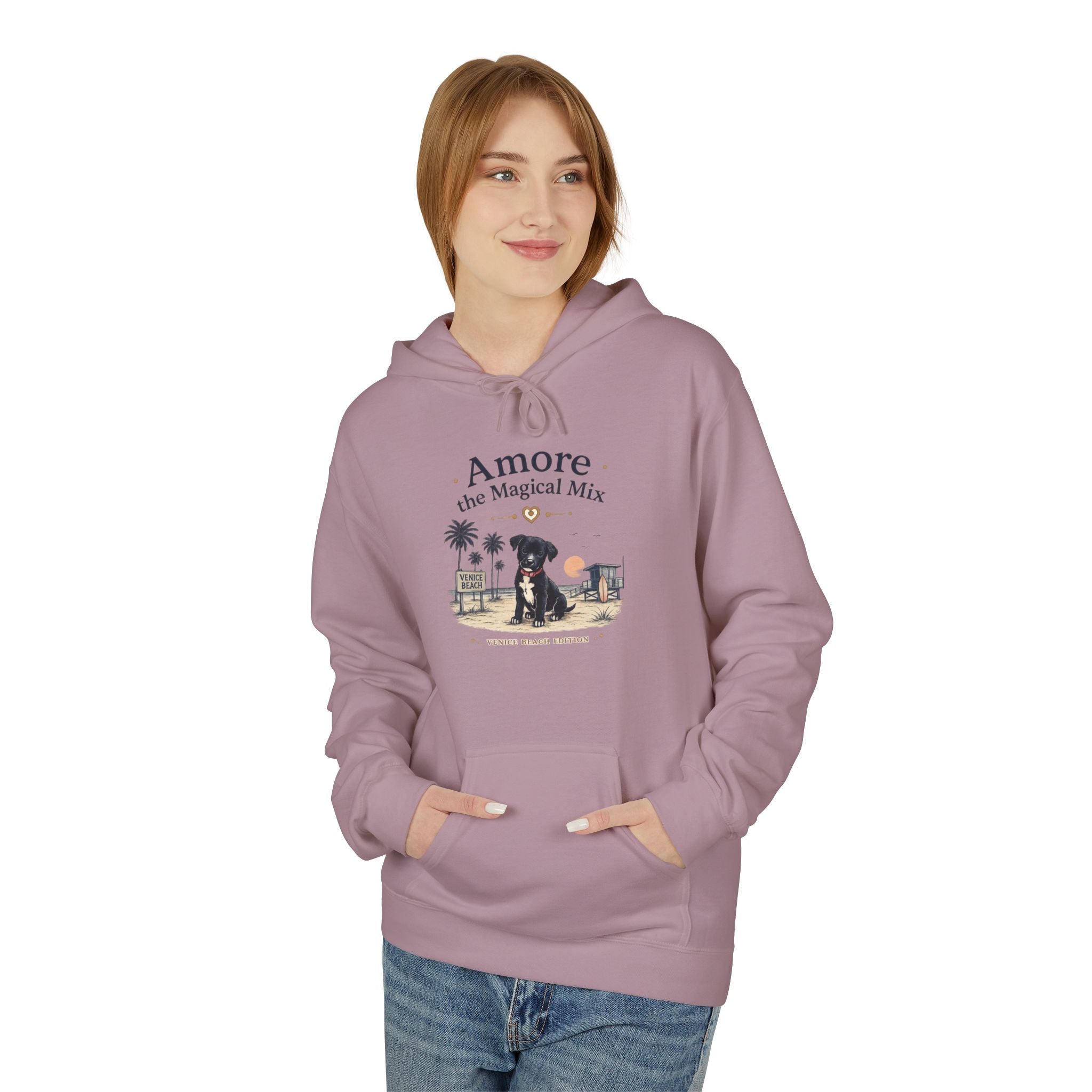 Adult Venice Beach "Amore the Magical Mix" Hoodie Sunset Surf Graphic