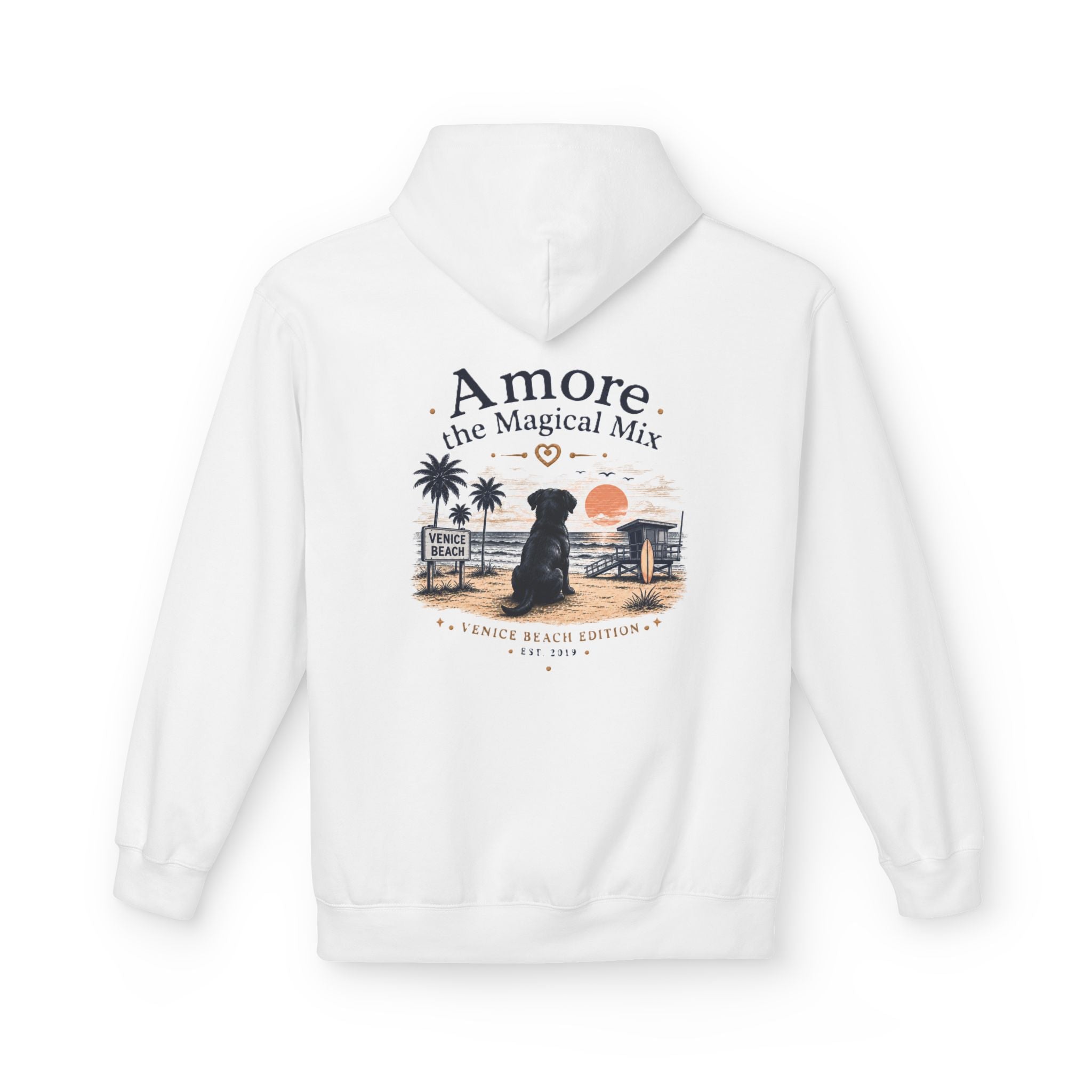 Adult Venice Beach "Amore the Magical Mix" Hoodie Sunset Surf Graphic