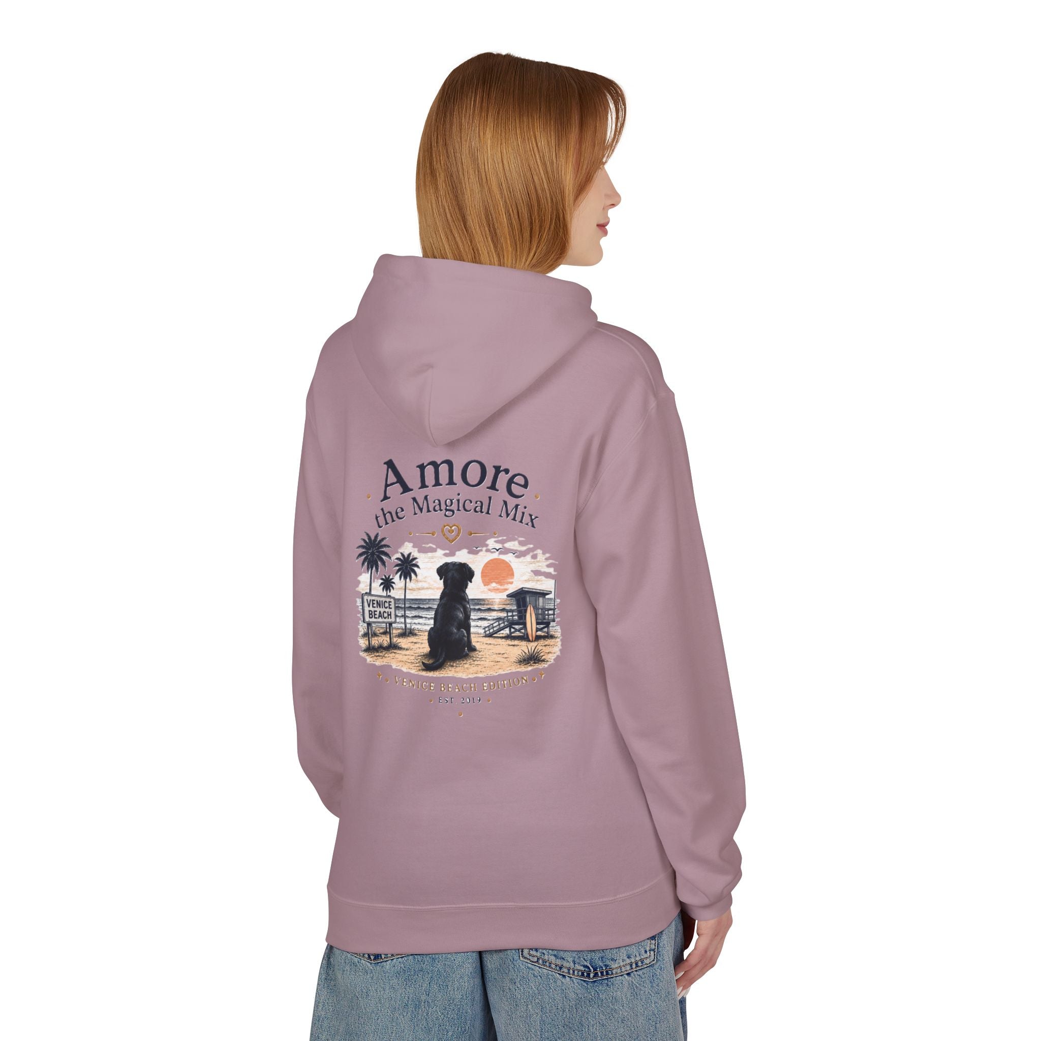 Adult Venice Beach "Amore the Magical Mix" Hoodie Sunset Surf Graphic