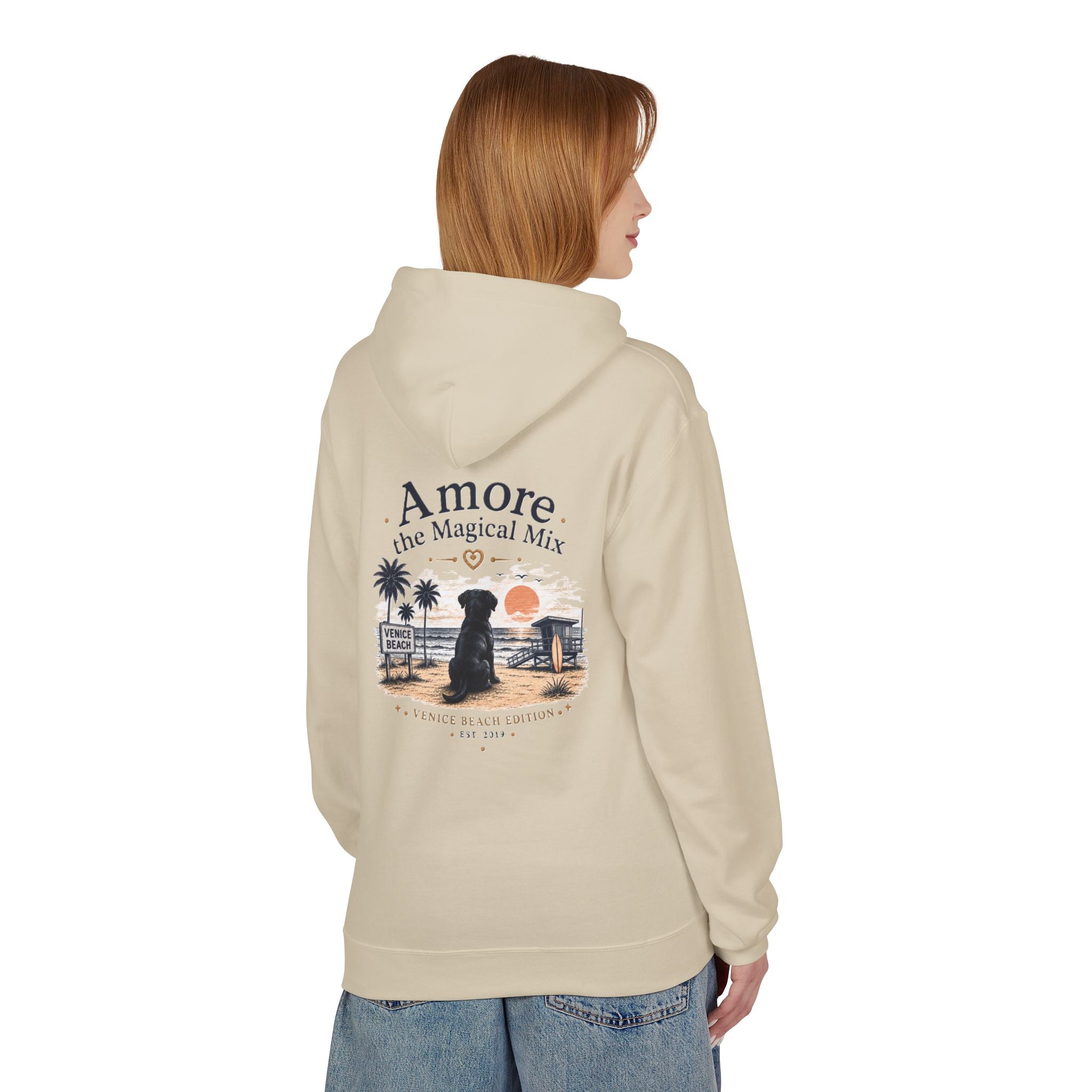 Adult Venice Beach "Amore the Magical Mix" Hoodie Sunset Surf Graphic