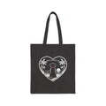 Amore the Magical Mix Dog Heart Silhouette Cotton Canvas Tote