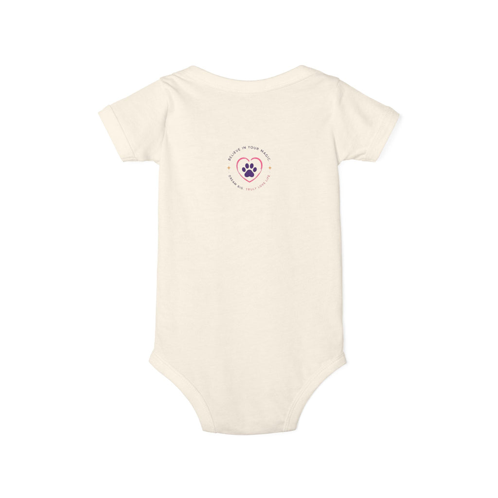 Infant Amore the Magical Mix Onesie|  Character Logo Paw Print Accent