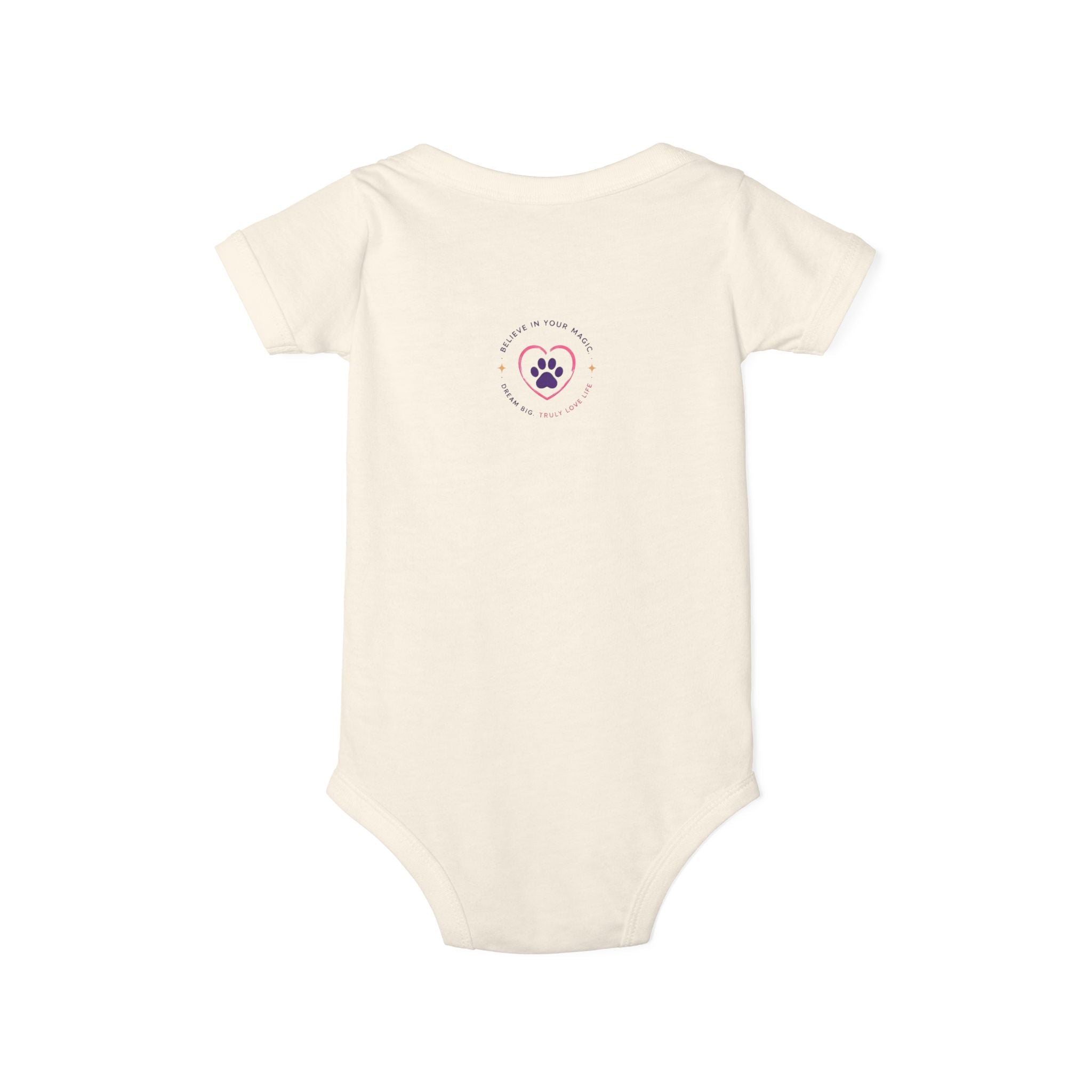 Infant Amore the Magical Mix Onesie|  Character Logo Paw Print Accent