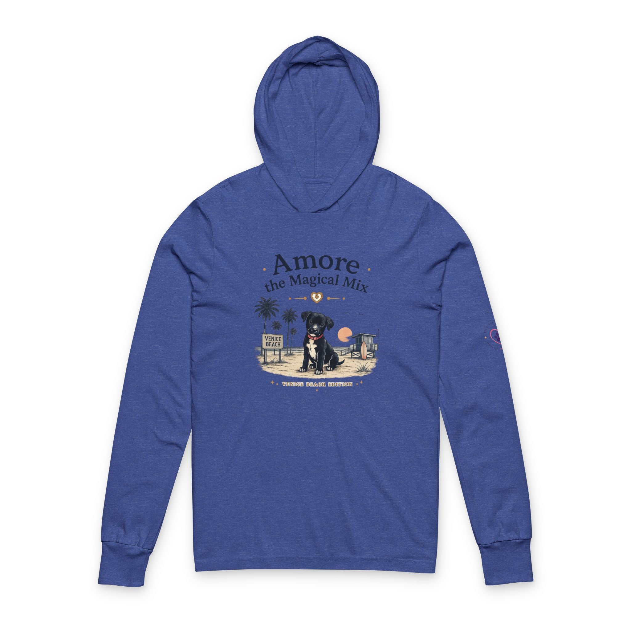 Adult Unisex Hooded Long Sleeve Tee Amore the Magical Mix Venice Beach Graphic