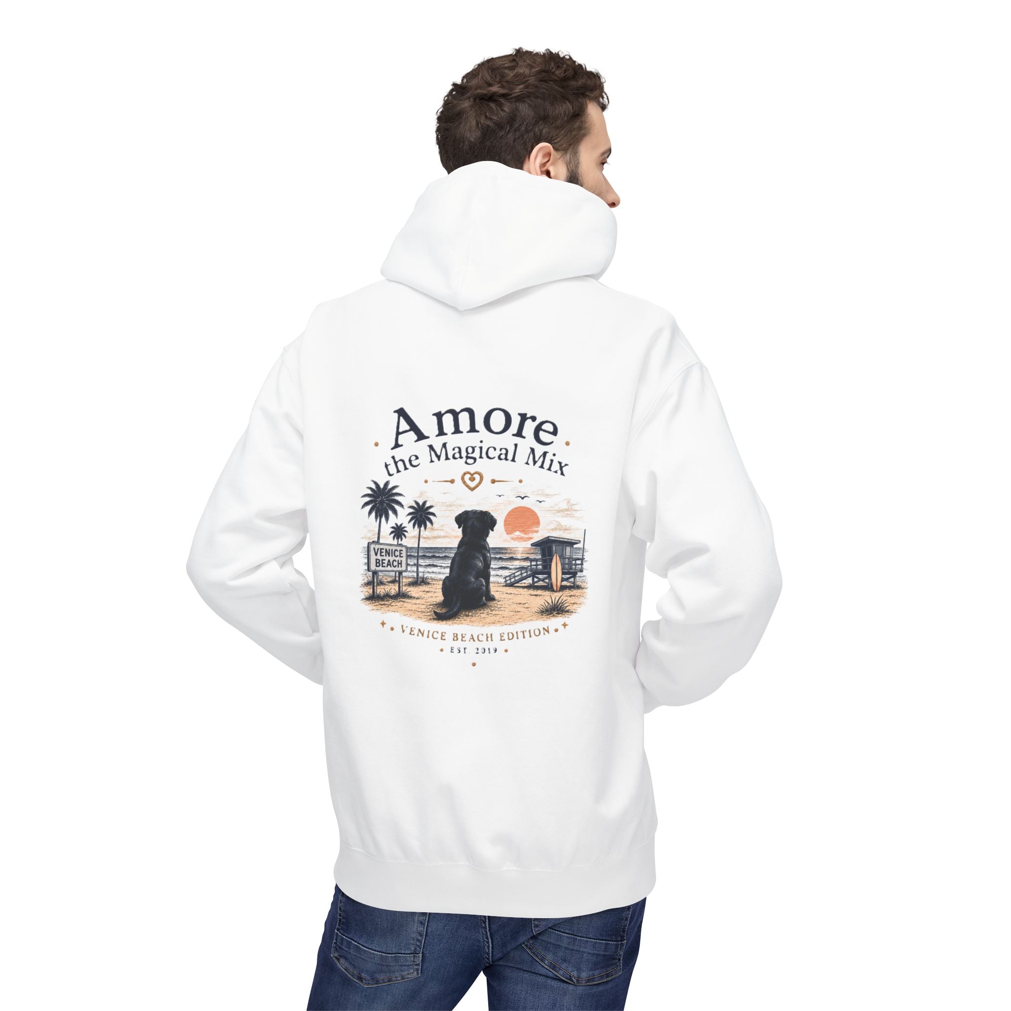 Adult Venice Beach "Amore the Magical Mix" Hoodie Sunset Surf Graphic