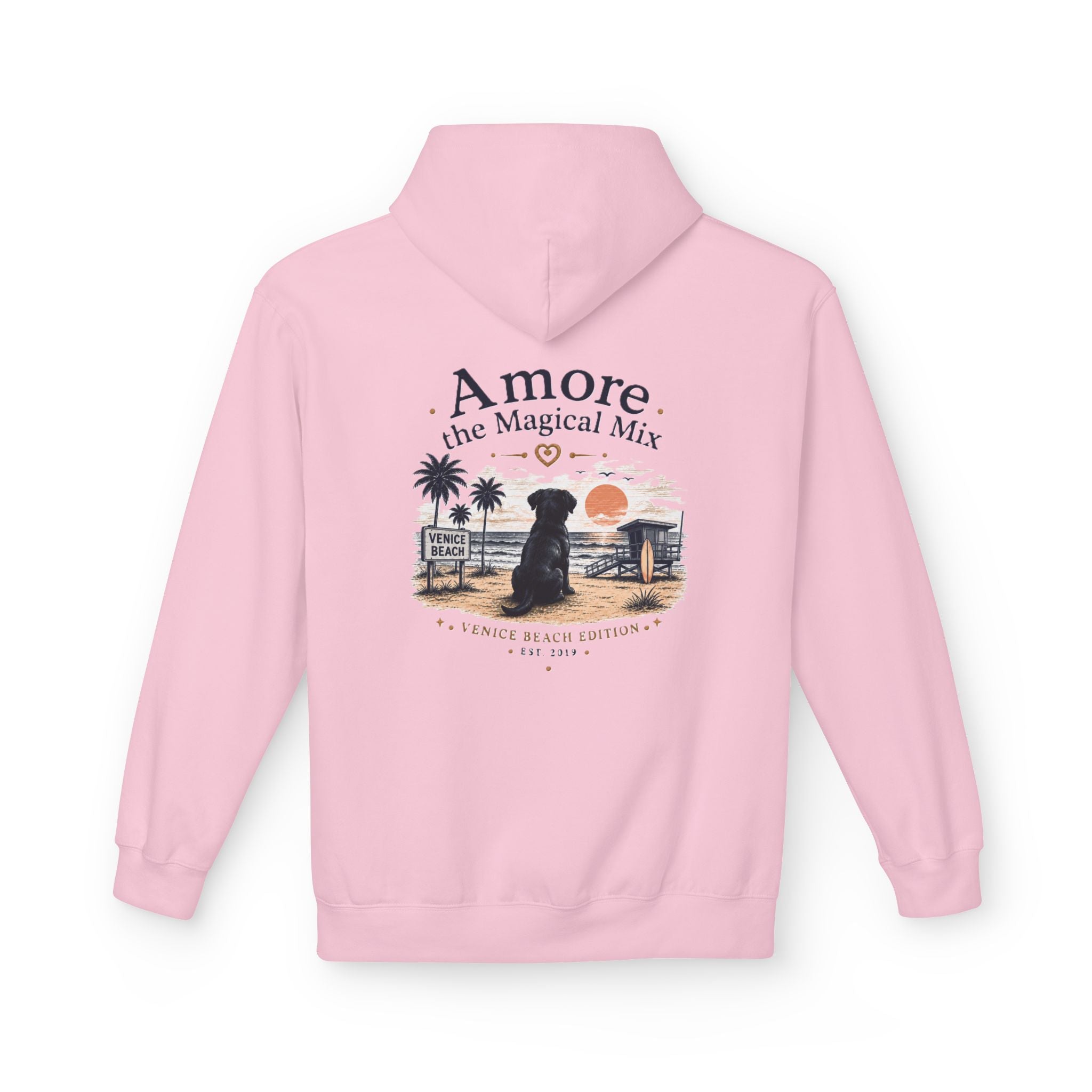 Adult Venice Beach "Amore the Magical Mix" Hoodie Sunset Surf Graphic