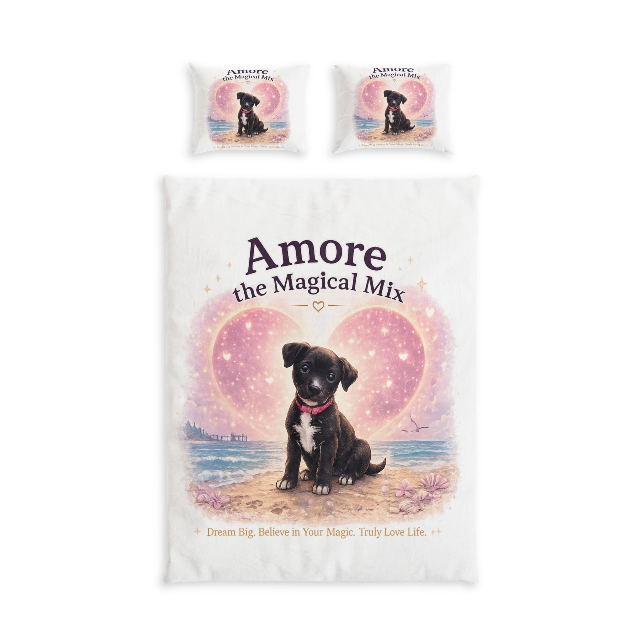 Cotton Bed Set Amore the Magical Mix | Dream. Big Believe in Your Magic. Truly Love Life