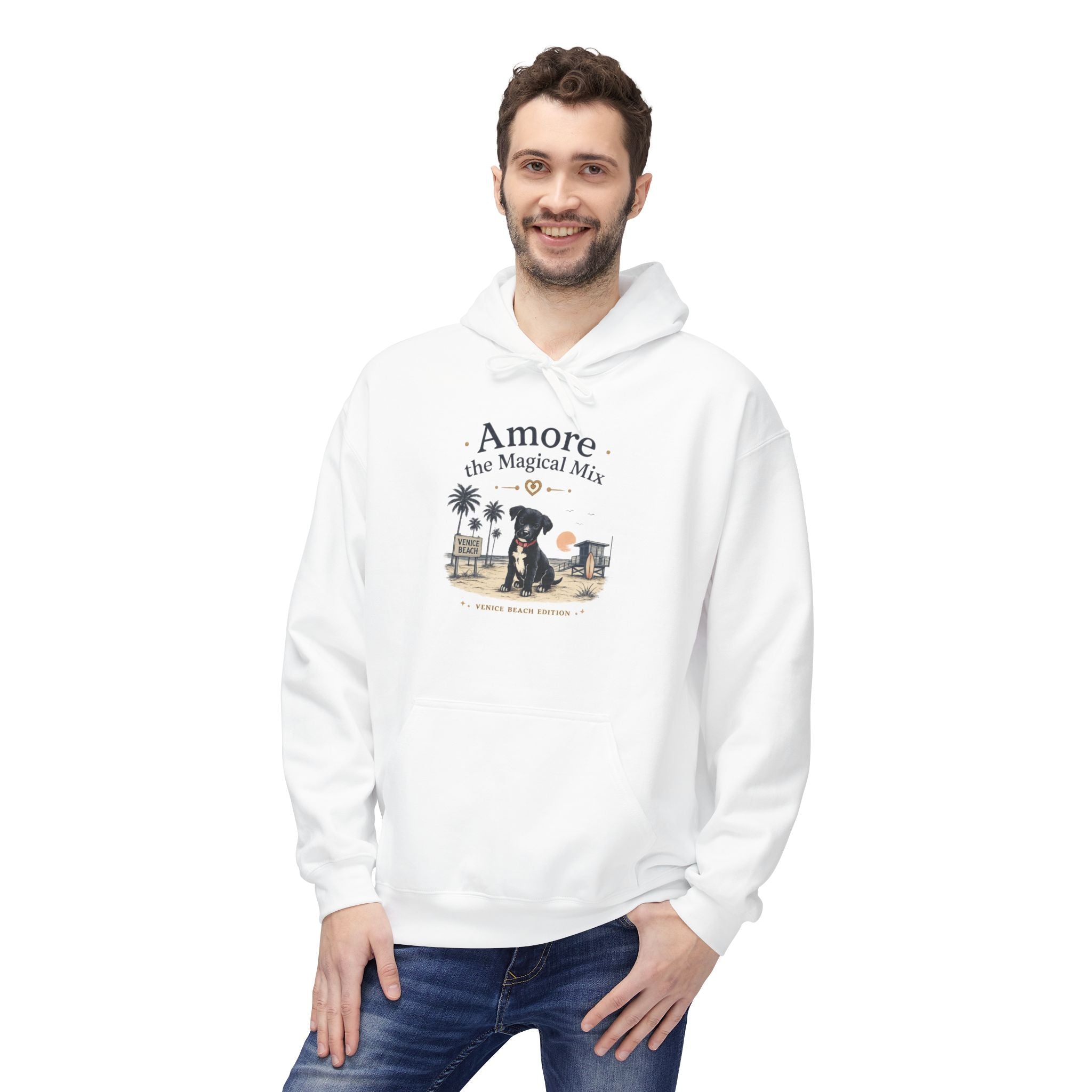 Adult Venice Beach "Amore the Magical Mix" Hoodie Sunset Surf Graphic