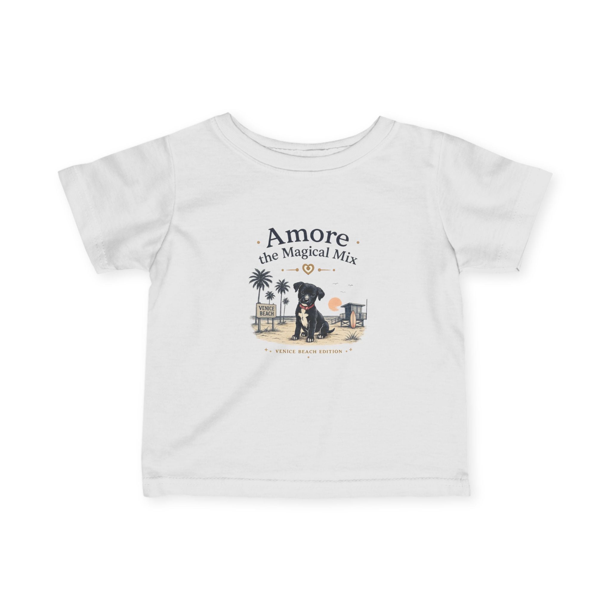Infant Amore the Magical Mix Venice Beach Retro Tee with Paw Print
