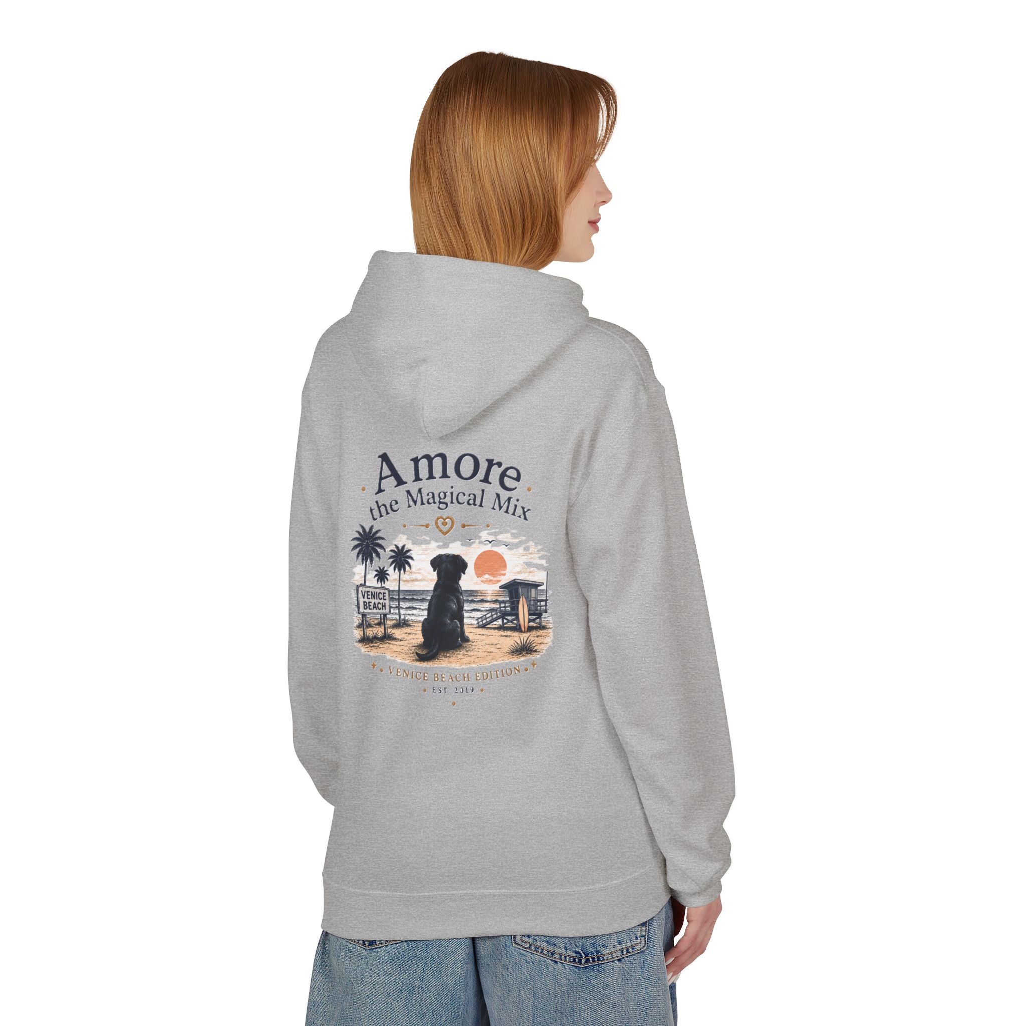 Adult Venice Beach "Amore the Magical Mix" Hoodie Sunset Surf Graphic