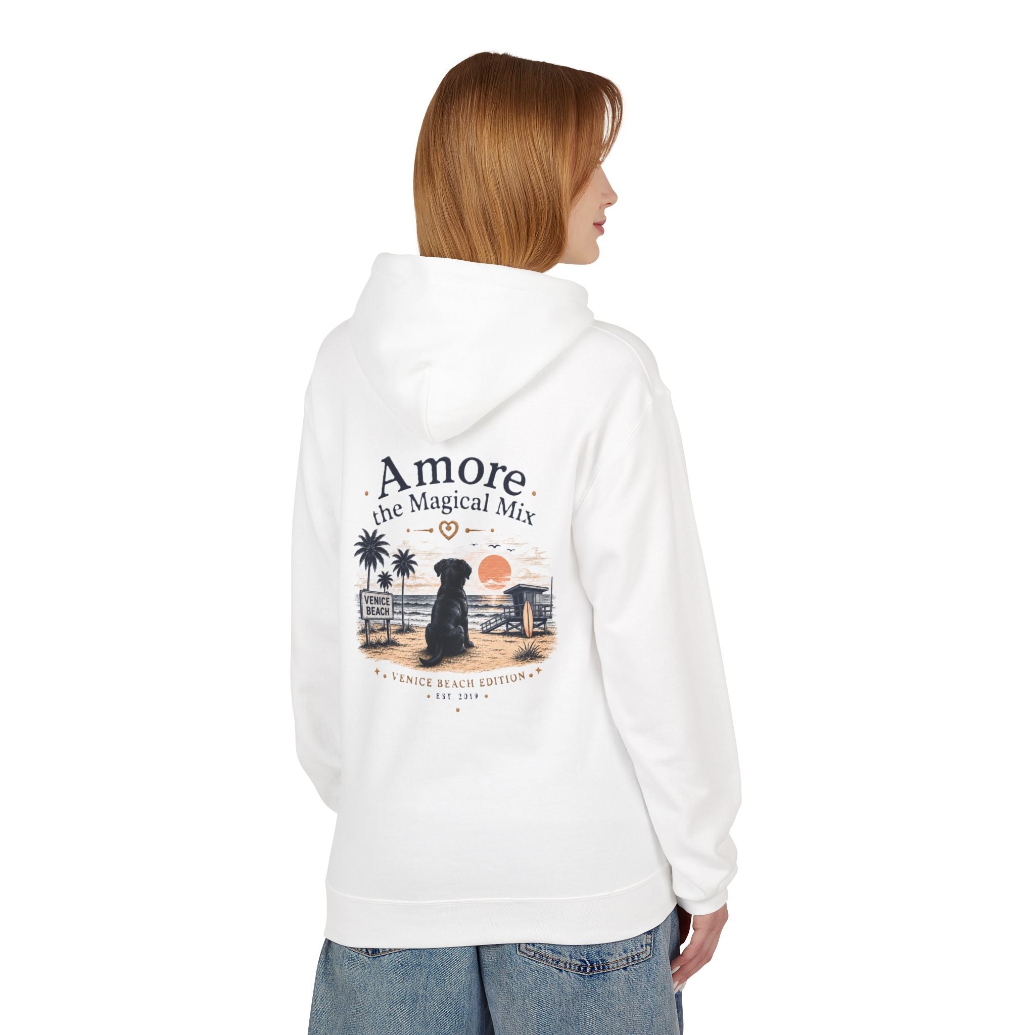 Adult Venice Beach "Amore the Magical Mix" Hoodie Sunset Surf Graphic