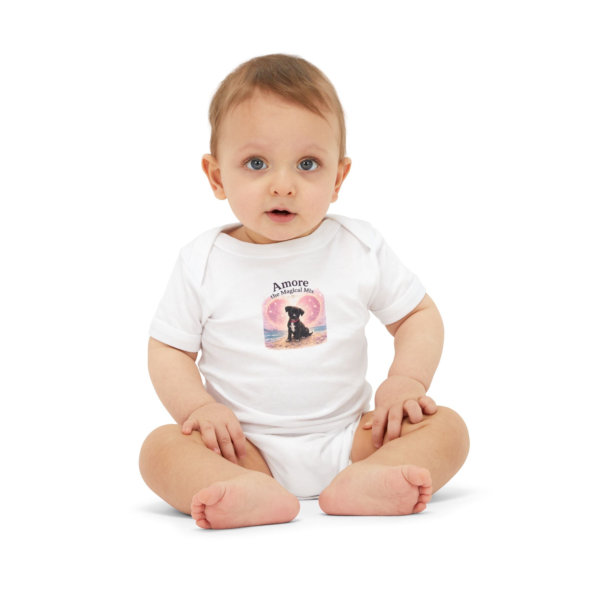 Infant Amore the Magical Mix Onesie|  Character Logo Paw Print Accent