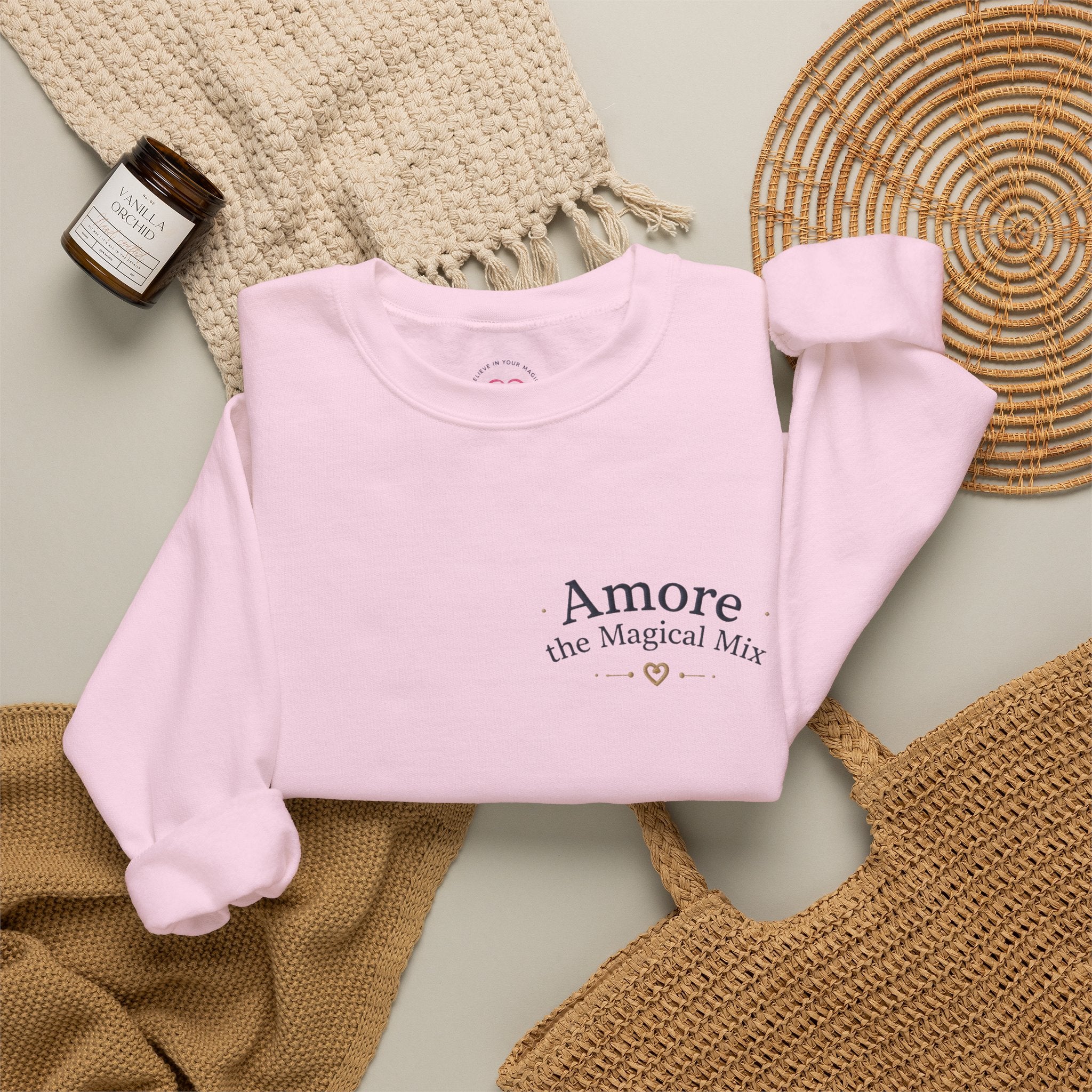 Adult Amore Magical Mix Crewneck Sweatshirt Heart Dreamer Design