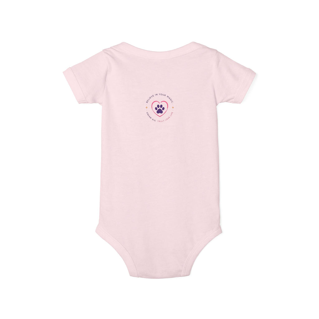 Infant Amore the Magical Mix Onesie|  Character Logo Paw Print Accent