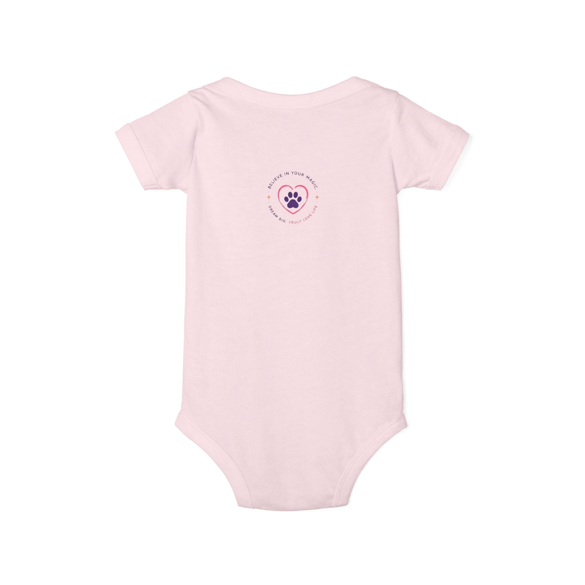 Infant Amore the Magical Mix Onesie|  Character Logo Paw Print Accent