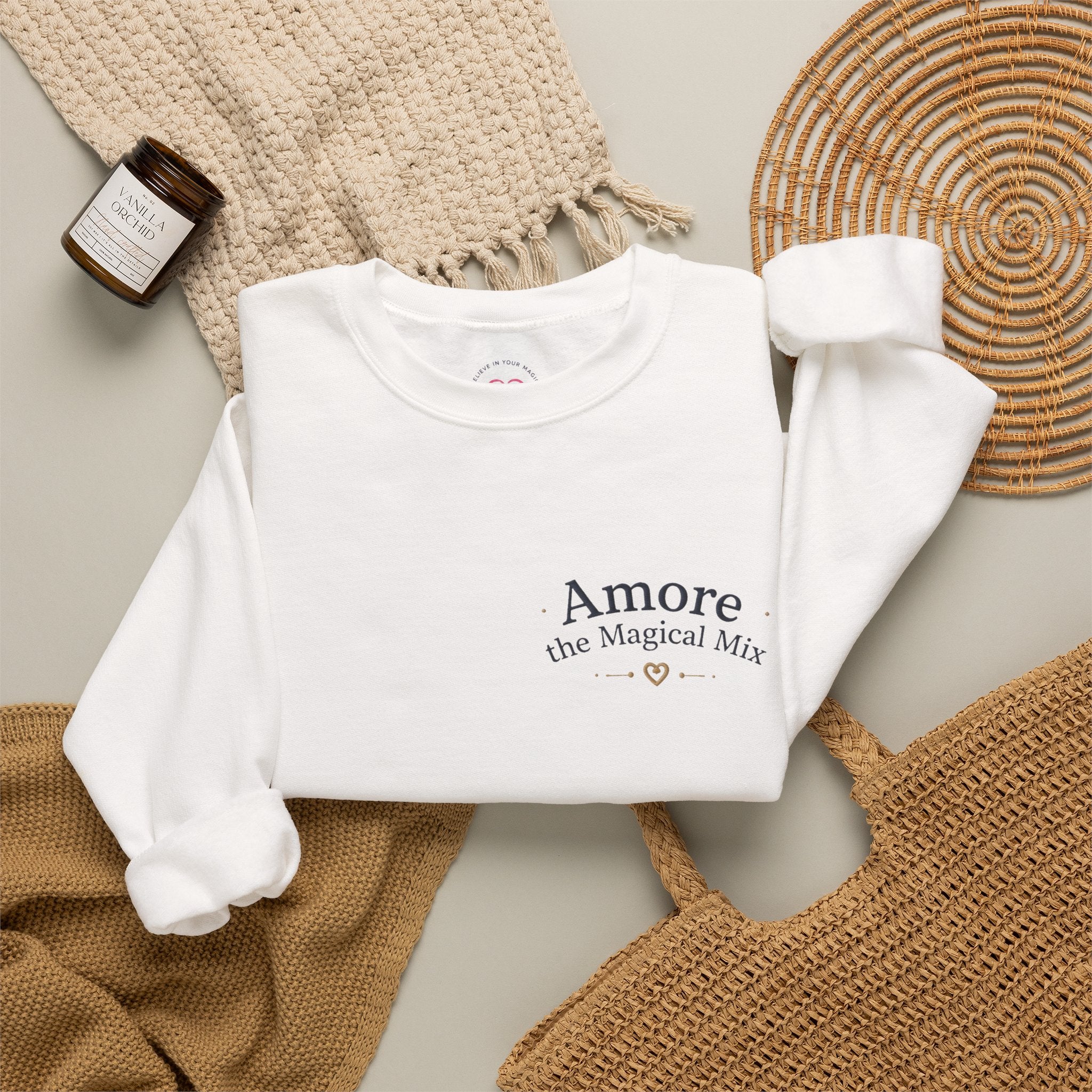 Adult Amore Magical Mix Crewneck Sweatshirt Heart Dreamer Design