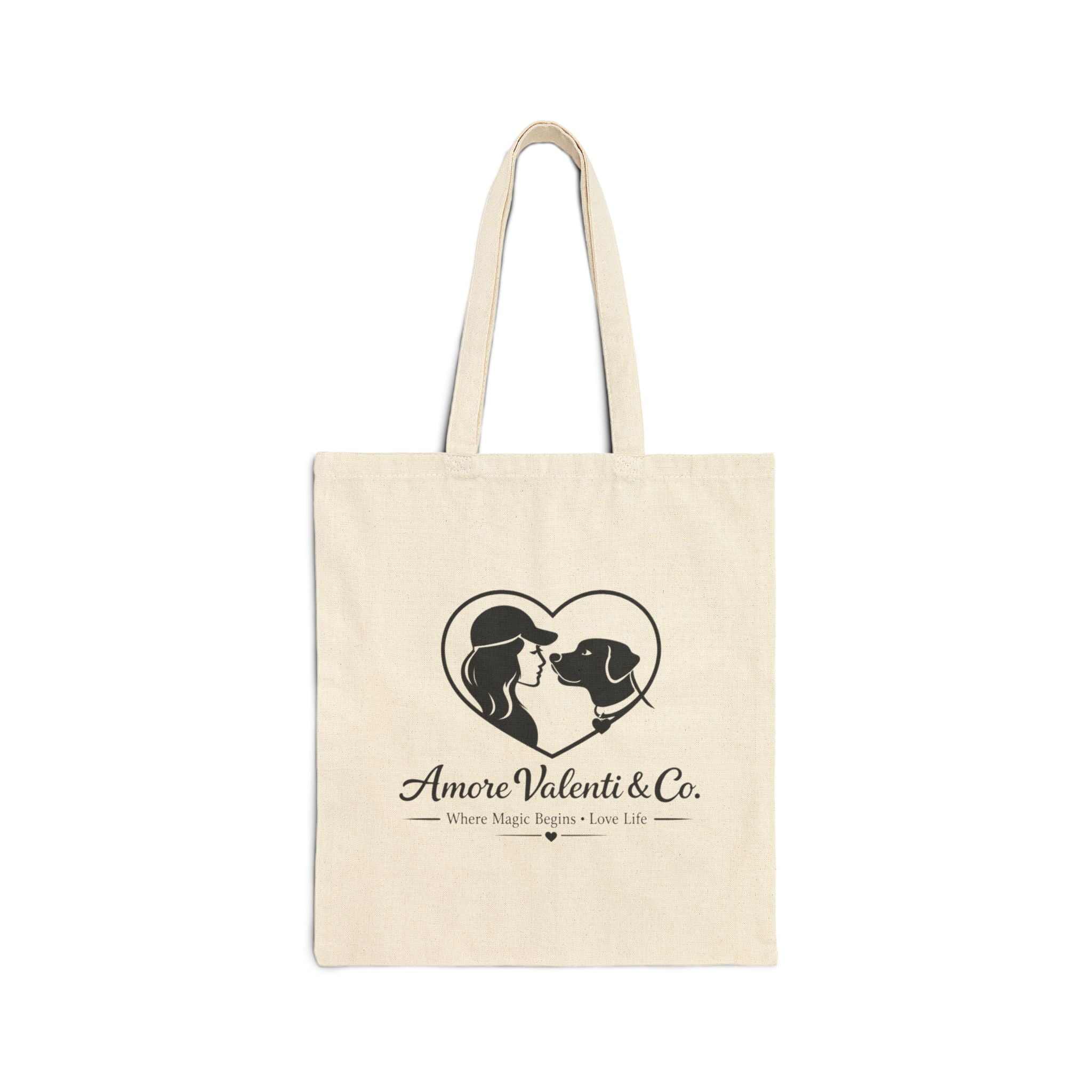 Canvas Tote Amore Valenti & Co. Logo
