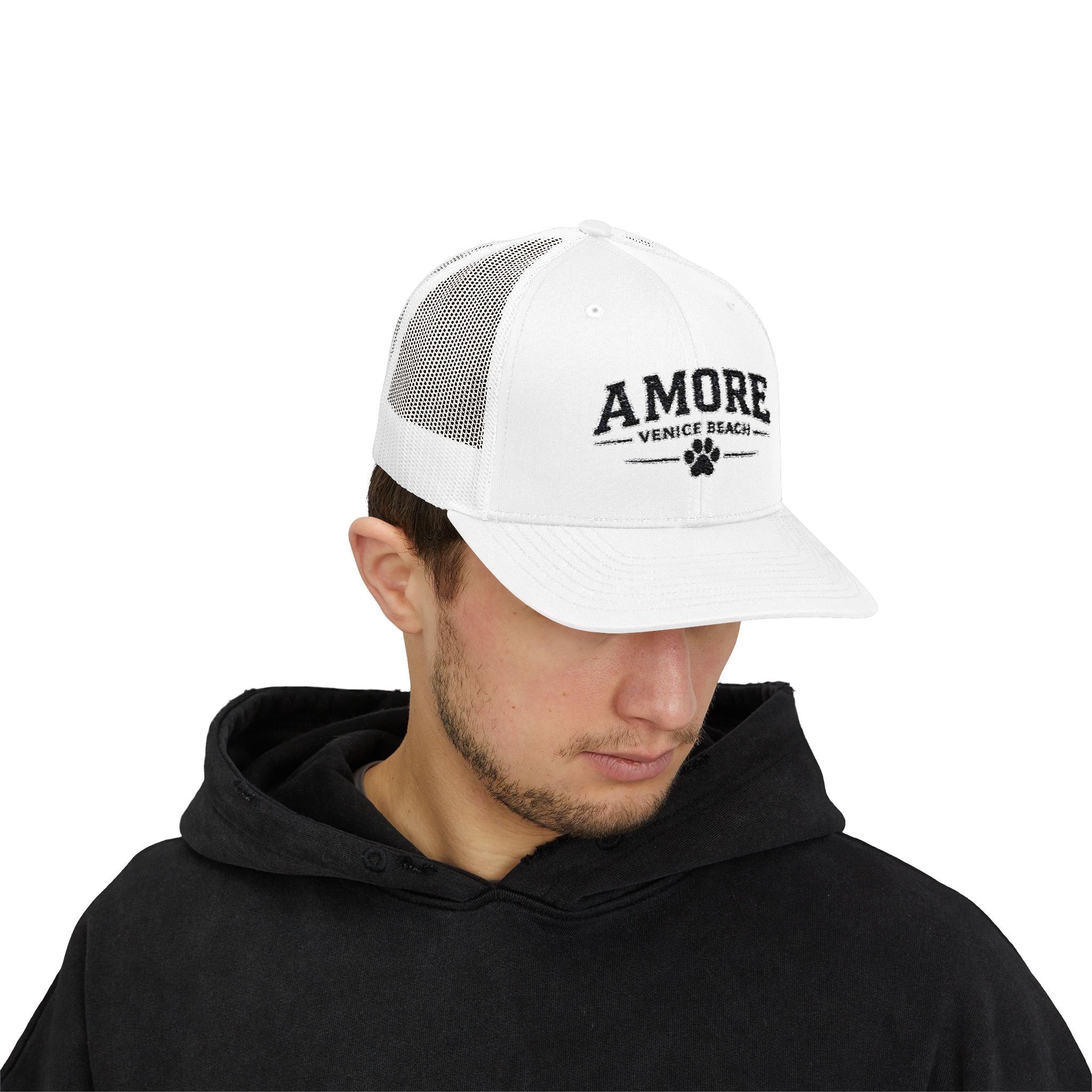 Adult Amore Venice Beach Graphic Trucker Cap | Embroidered Snapback