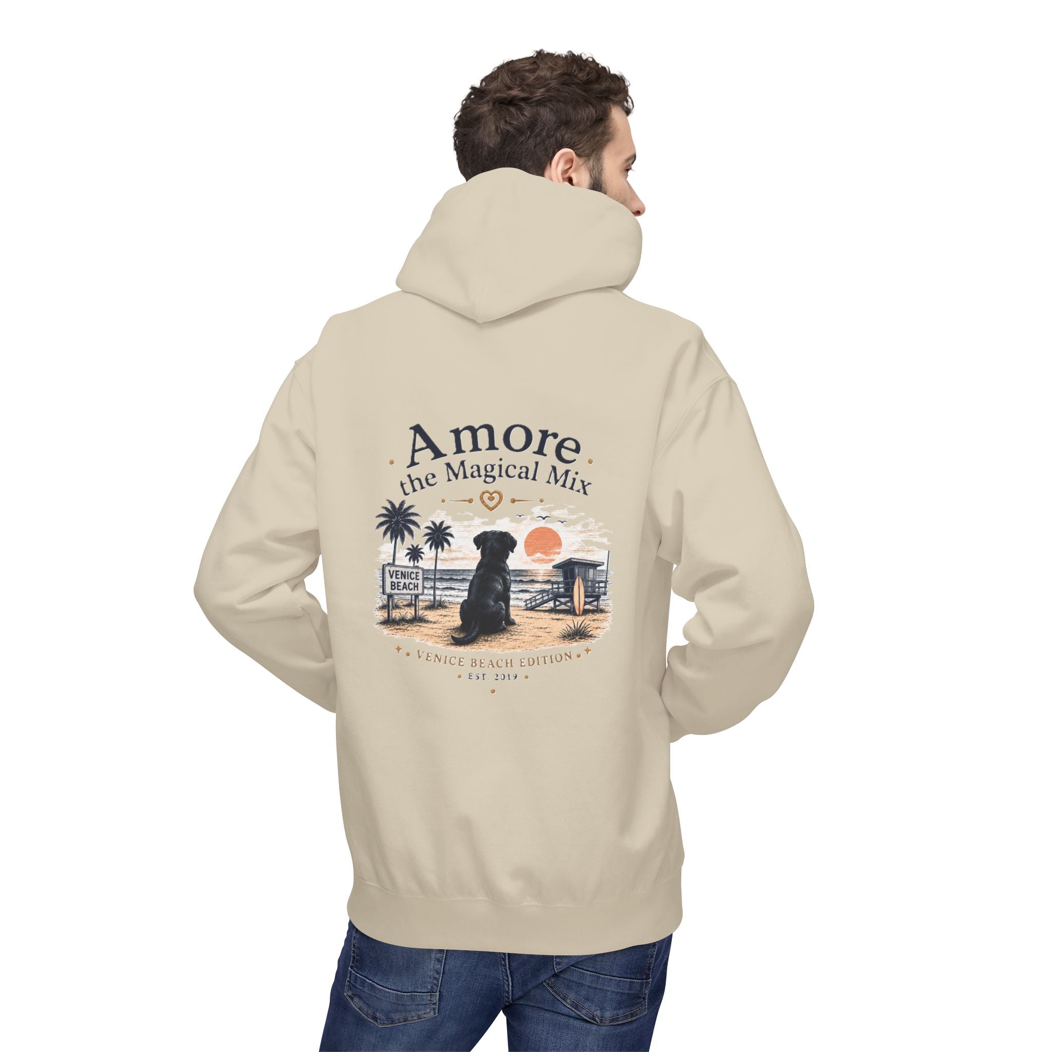 Adult Venice Beach "Amore the Magical Mix" Hoodie Sunset Surf Graphic