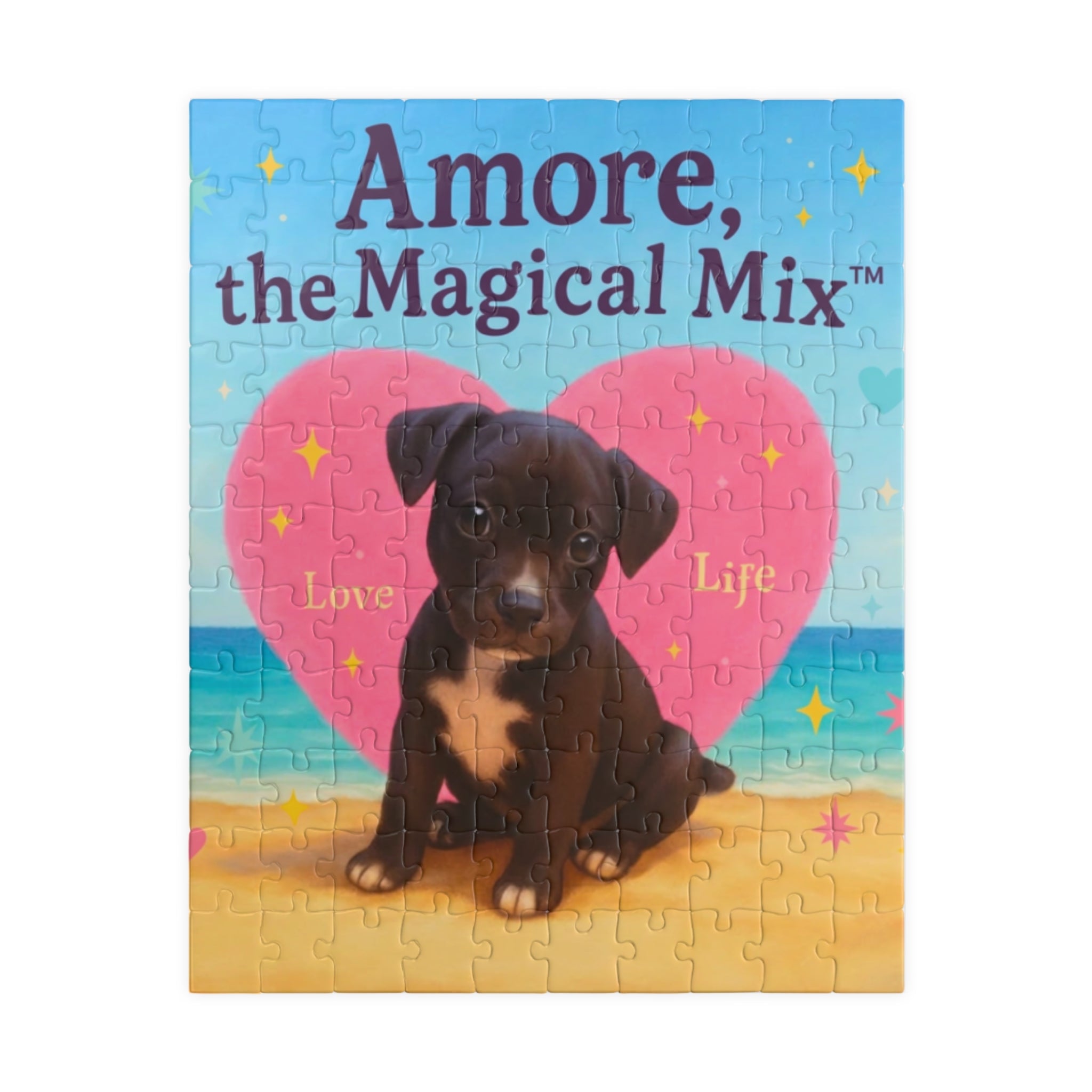 Puzzle 110-1014pc Amore the Magical Mix Children's Book Cover design