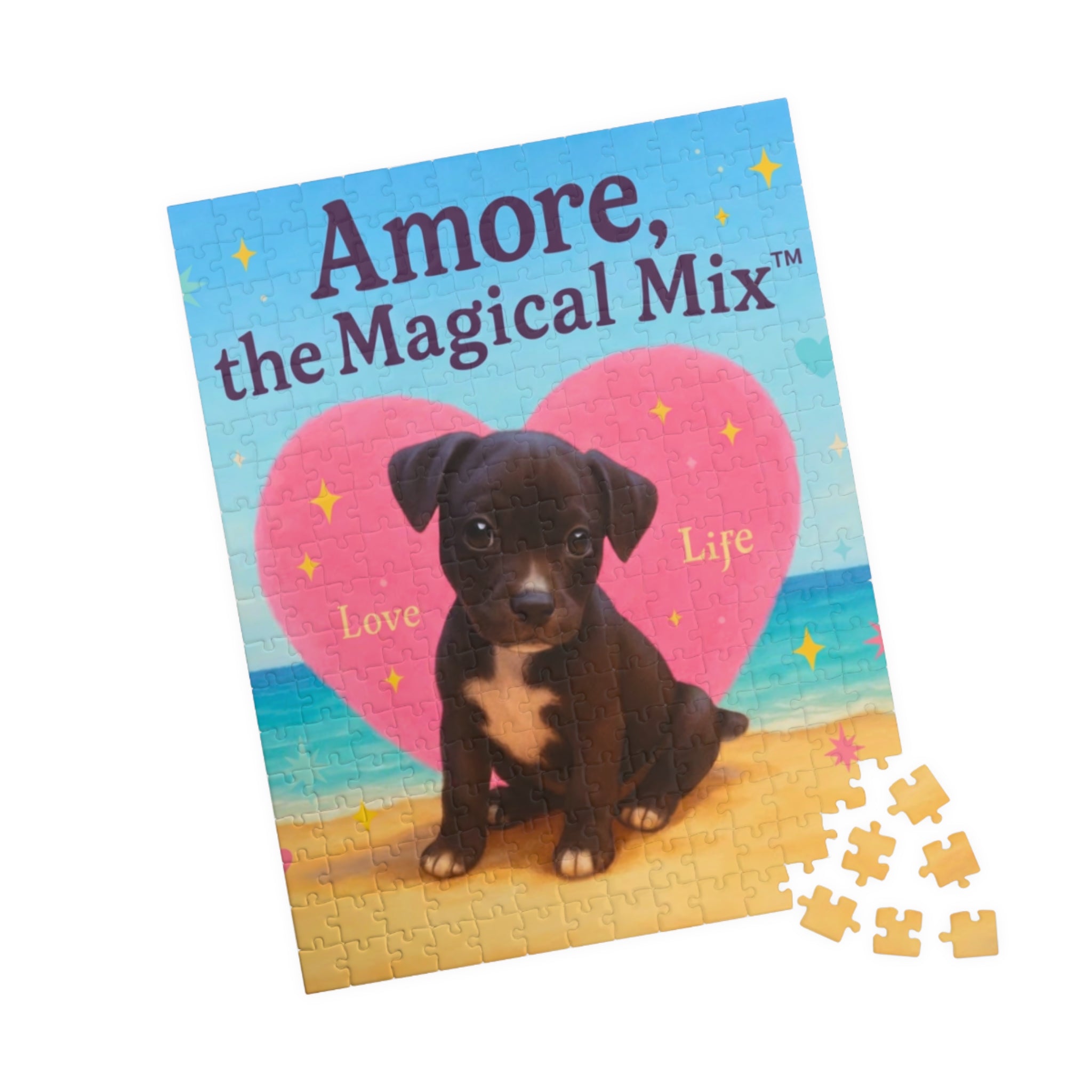 Puzzle 110-1014pc Amore the Magical Mix Children's Book Cover design